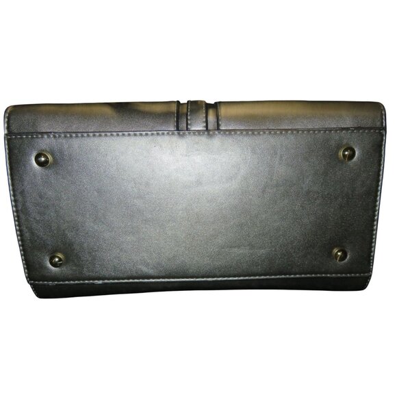 Nicole Lee Pewter Structured Vegan Leather top handle satchel with Charms - Picture 5 of 10